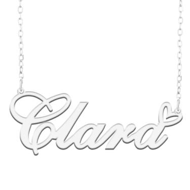 Imagem de A168A Colar de nome personalizado personalizado personalizado colar de nome banhado para mãe filha amizade feminino dia dos namorados aniversário de Natal ano novo, Metal, Sem pedras preciosas