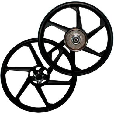 Imagem de Par de rodas de alumínio liga leve freio a disco CG150 Fan Titan ESD E