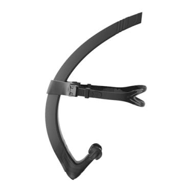 Imagem de menolana Tubo de respiração de natação frontal mergulho snorkel dianteiro semi -seco semi -seco homem ajuste o equipamento de cabeça de cabeça de cabeça de, Preto