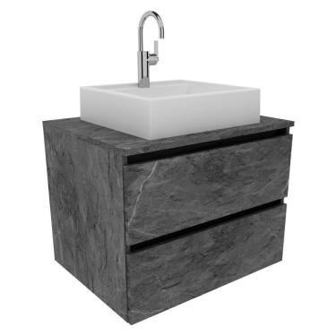 Imagem de Gabinete Suspenso Para Cuba De Banheiro Marmore Lunar