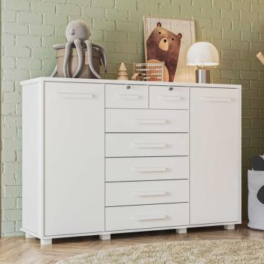 Imagem de Cômoda Infantil 2 Portas 7 Gavetas Trapézio