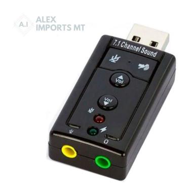 Imagem de Placa Adaptador De Som Usb 7.1 Canais 3D Adaptador Audio Pc