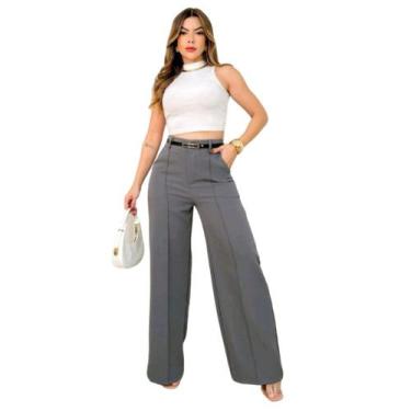 Imagem de Conjunto de Alfaiataria Feminina Calça pantalona e Blusa Elegante para