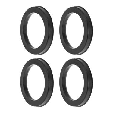 Imagem de INFINAUTO Anéis centralizados de cubo de roda de carro de 87,1 mm a 65,1 mm rodas de policarbonato preto eixo central amortecedor Hubrings 4 peças