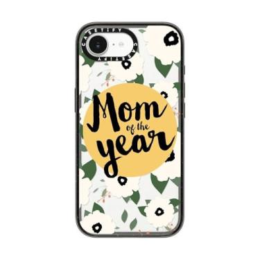 Imagem de CASETiFY Capa Impact para iPhone 16e [proteção contra quedas de grau militar de 2,5 m 4X/compatível com Magsafe] - Mãe do ano floral amarelo - preto transparente