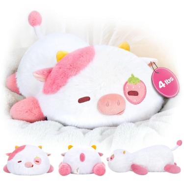 Imagem de Bicho de pelúcia pesado Mewaii Vaca pesada com morango 1,8 kg