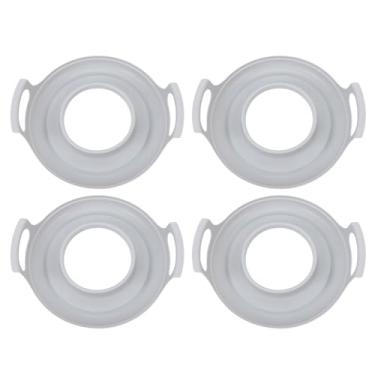 Imagem de Microondas Placa Cool Spill Provo de microondas Bandeja de transporte com alças para tigelas Placas Microondas refeições Premium PP Material 30,5 x 7cm 4 pacote