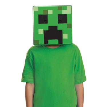 Imagem de Disguise Minecraft Creeper Mask, Official Minecraft 3D Paper Mask with Adjustable Strap, One Size