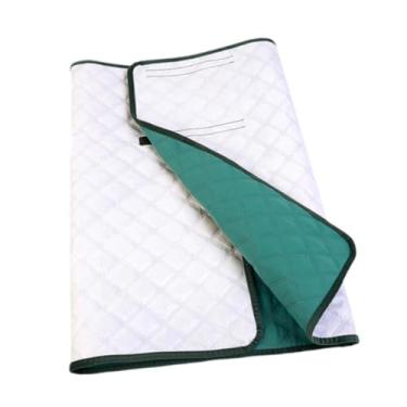 Imagem de Kokiya Incontinência vestível Cama Pad adultos saia fralda saia multiuso absorvente a água de colchão de colchão de colchão lavável para sofá do chão, Verde