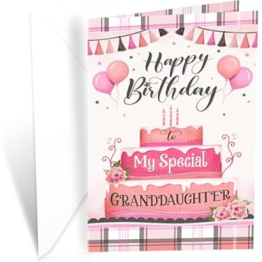 Imagem de Duduboy Cartão de aniversário Granddaughter Grandson, cartolina grossa com envelope premium (neta)