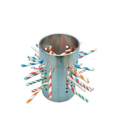 Imagem de EUKVYQPX Montessori Classic Tower Games, Kerplunk Games, brinquedo de aprendizagem educacional com varas coloridas, tambor de aço inoxidável perfurado equilibrado