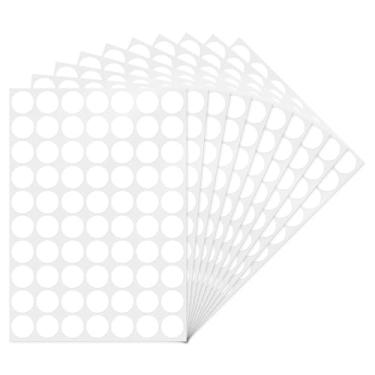 Imagem de YIKIADA Adesivos de bolinhas brancas de 9,5 cm, etiquetas redondas coloridas com código de cores, círculo de preços, etiquetas à prova d'água para escritório, sala de aula, quintal, venda 700 peças