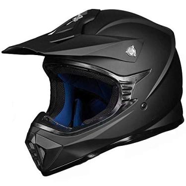 Imagem de Capacete de motocross ILM adulto infantil ATV motocross motocicleta BMX MX Downhill off-roadILM Youth-L preto IN-128S-MB-YL