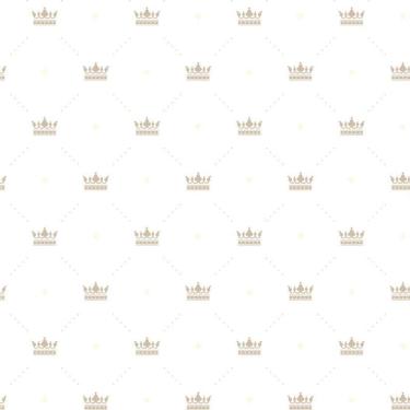 Imagem de Papel Parede Coroa Bege Fundo Branco Bebe Infantil Adesivo