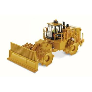 Imagem de Miniatura Trator Compactador Caterpilla 836H 150 Colecionável de Aterr