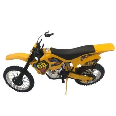 Imagem de Moto Off-Road Infantil, Amarela e Preta, Estilo Motocross, Modelo 08