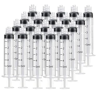 Imagem de NA Pacote Com 20 Seringas Plásticas De 5 Ml Trava Luer E Medidor Sem Agulha Para Laboratórios Científicos, Medidores Líquidos, Unidades