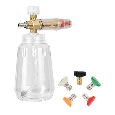 Imagem de IEUDNS Bomba pulverizadora para lavagem de carros com 5 bicos, equipamento de limpeza automotiva, pulverizador manual de água de 1 litro para gramados, Boca Grande