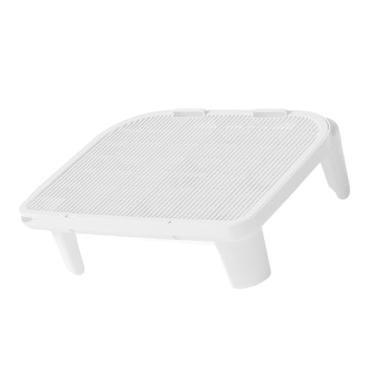 Imagem de Fenteer Rampa para areia de gato, caixa de areia para gatinhos, estribo para caixa de areia de gato, armadilha para areia de gato, passo para areia de gato, Branco