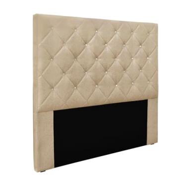 Imagem de Cabeceira Cama Box Casal King 195cm Linho Dourado 2005 Tânia - Loja Monte Belo