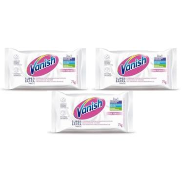Imagem de Kit + 3 Vanish Tira Manchas Em Barra White 75G Para Roupas Brancas