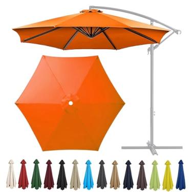Imagem de GLDDFDG Dossel de substituição para guarda-chuva de pátio de 2,5 m, 6 costelas (apenas dossel), proteção UV de substituição de dossel à prova d'água para uso ao ar livre mesa mercado quintal
