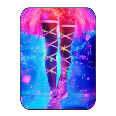 Imagem de Lorealri Rave Leg Wraps Tiras Elásticas Iluminadas Plus Size Neon Garter EDC Outfit Concert Coachella Acessórios para Mulheres, rosa, One Size