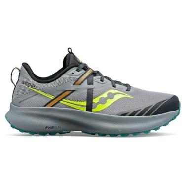 Imagem de Saucony Tênis de caminhada masculino Ride 15 TR, fóssil/citron, 46, Fóssil/Citron, 14