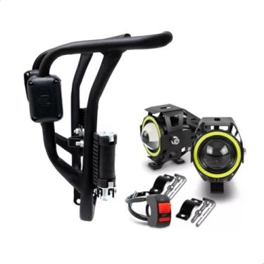 Imagem de Protetor Carenagem Motor Mata Cachorro Factor 150 + Farol Led