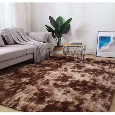 Imagem de Tapete super macio 200 x 300m tapete premium sala de estar quarto decoração home macio e durável(Marrom Mesclado)