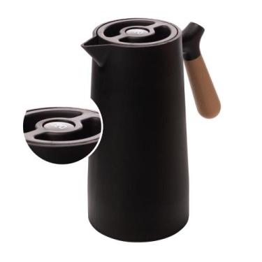 Imagem de Garrafa Térmica Wolff com Termômetro (1 Litro), Preta