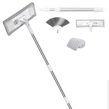 Imagem de TBATM Mops de Limpeza para Pisos um Conjunto, Mop Plano Poderoso com Pano de Fibra Ultra Fina para uso Seco e Molhado, para Parede, Carro,D,139cm