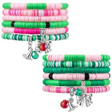 Imagem de TaoBary 12 peças, 6 estilos, pulseiras rosa e verde, lembrancinhas de festa de bruxa, pulseiras combinando amizade, joias de princesa, presente para amigos, casais, fãs de filmes, acessórios para
