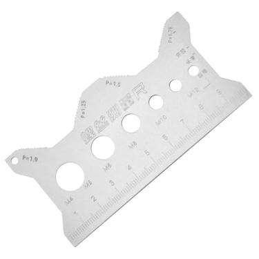 Imagem de Amagogo Medidor de Parafusos de Alta Precisão, Régua de Medição de Parafusos, Verificador de Roscas para Engenheiros Mecânicos e Técnicos de Reparo