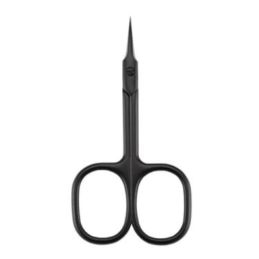 Imagem de Tesoura profissional de aço inoxidável com espinhos, cortador de unhas, preta, 9,3 cm
