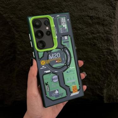 Imagem de MVVKKY para Samsung S24 Plus Luxury Circuit Board Phone Case Pc Plating Cover (para Samsung S24 Plus/Verde M20JX)