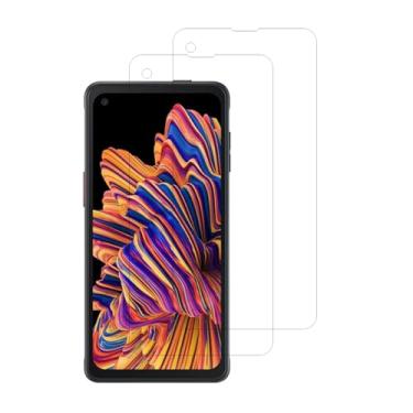 Imagem de UPONEW [Pacote com 2 para Samsung Galaxy X Cover Pro G715F/DS G715U1 G715V G715W G715U Protetor de Tela de Vidro Temperado Fronteira Capa Transparente