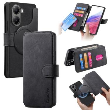 Imagem de Fofvccv Capa carteira para Xiaomi Poco X7 Pro, capa de couro flip com compartimentos para cartões, capa de telefone com suporte magnético destacável com bloqueio de RFID para Xiaomi Poco X7 Pro, CXMG