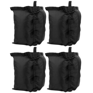 Imagem de TENDADE Fixed Sandbag Oxford Pano Durável Saco de contrapeso universal Durável à prova de vazamentos para acampamento ao ar livre Esportes de guarda -sol do trampolim preto 4pcs