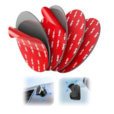 Imagem de 4 peças de almofada adesiva para câmera de painel, fita dupla face 3M VHB para câmera quadrada de carro, 7,2 cm para painel de painel de carro, suporte de GPS, com 2 almofadas adesivas de substituição