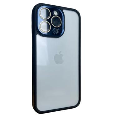 Imagem de Case Capinha Luxo Botões Metalizados Proteção de Câmera Anti Impacto Para iPhone (Preto, iPhone 15 Pro Max)