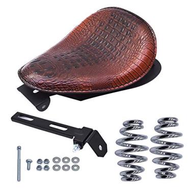 Imagem de munirater Motocycle Assento de mola marrom com base de assento de substituição para Honda Shadow Spirit ACE VT 1100 750