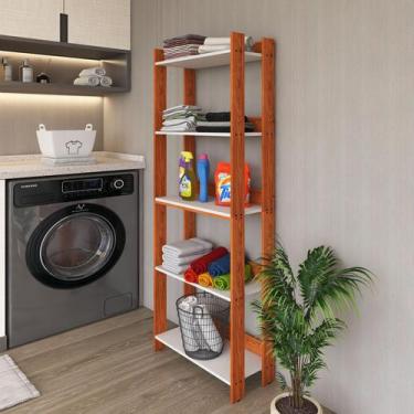 Imagem de Armário Multiuso Lavanderia Organizador - Movlar, Nature/Branco