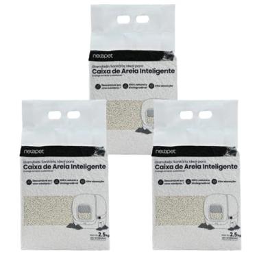 Imagem de NEWPET Areia Higiênica Biodegradável Granulado Tofu, Sem Poeira, Ffácil de Limpar e Recolher, Areia para Gatos Lavável com Controle de Odor, Areia Higiênica Premium para Gato Caixa Areia (7.5KG)