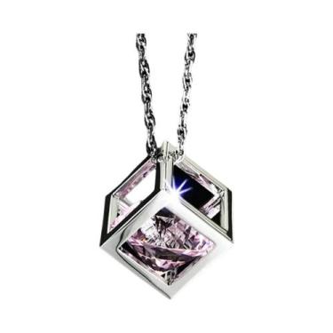 Imagem de Cristais Cubo Pingente De Carro Espelho Retrovisor Decoração Dsycar Or