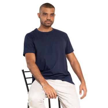 Imagem de Camiseta Masculina Reta 100% Algodão Alta Qualidade Atacado