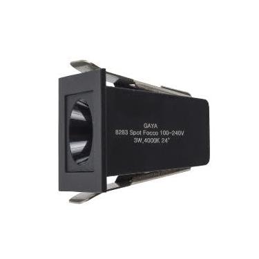 Imagem de Mini Spot Focco Embutir 3W Preto 4000K Bivolt Ip20 Gaya