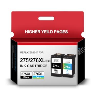 Imagem de SHUPAN Cartuchos De Tinta Reposição Pg-275Xl Cl-276Xl, Pacote Econômico, Para Impressoras Canon 275Xl 276Xl 275 276, Compatíveis Com Pixma Ts3520 Ts3522 Ts3500 Tr4720 Tr4722 Tr4700 (1 Preto, 1 Trico