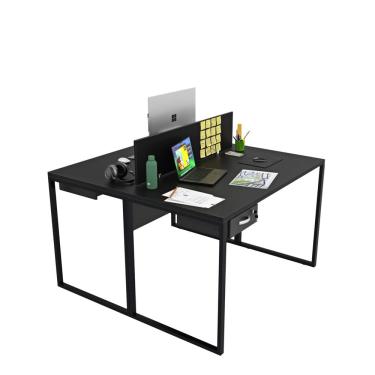 Imagem de Estação De Trabalho Mesa Plataforma 2 Lugares Com Gaveta Escritório Netmobil