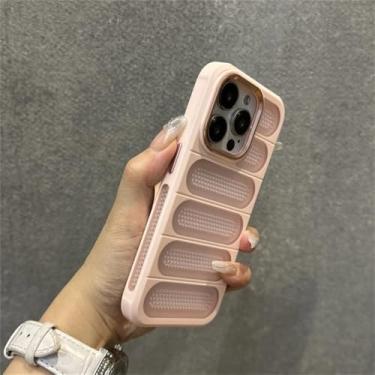 Imagem de Capa de telefone para iPhone 11 12 13 14 15 16 Pro Max Plus Matte Shockproof Bumper Back Cases Cover, Rosa, para iPhone 14Pro